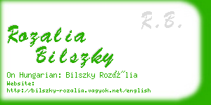 rozalia bilszky business card